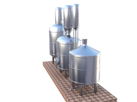 Alcohol distillation tank V1 3D Model
