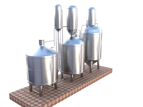 Alcohol distillation tank V1 3D Model