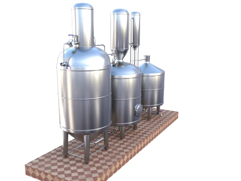 Alcohol distillation tank V1 3D Model