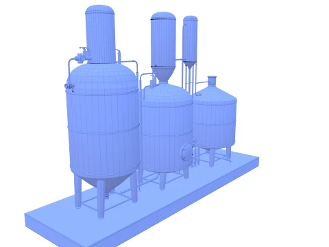 Alcohol distillation tank V1 3D Model