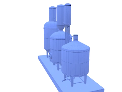 Alcohol distillation tank V1 3D Model