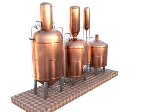 Alcohol distillation tank V2 3D Model