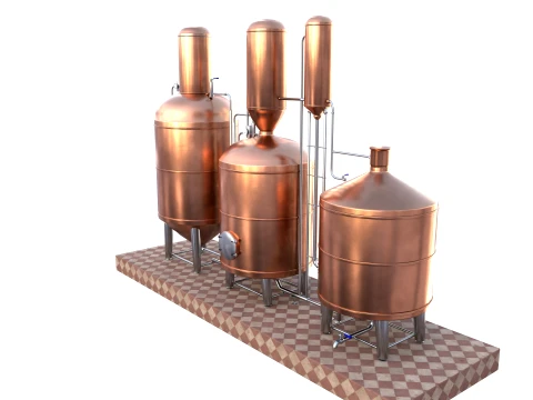 Alcohol distillation tank V2 3D Model