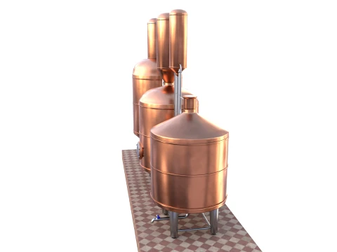 Alcohol distillation tank V2 3D Model