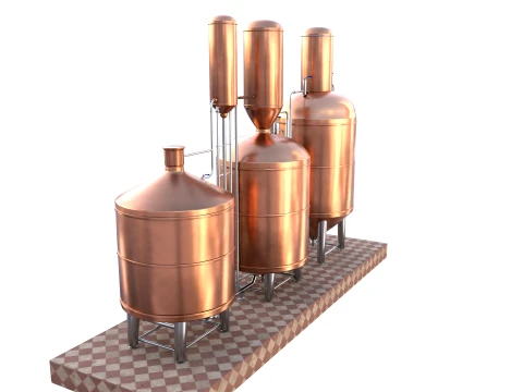 Alcohol distillation tank V2 3D Model