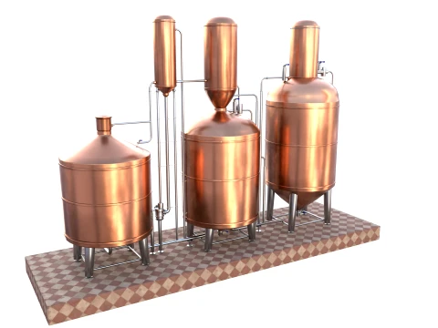 Alcohol distillation tank V2 3D Model