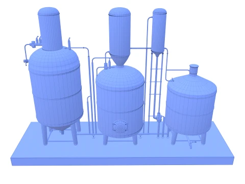 Alcohol distillation tank V2 3D Model