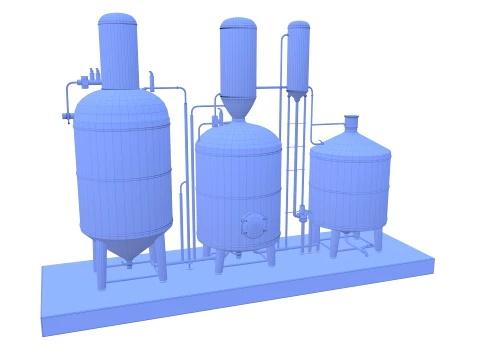 Alcohol distillation tank V2 3D Model