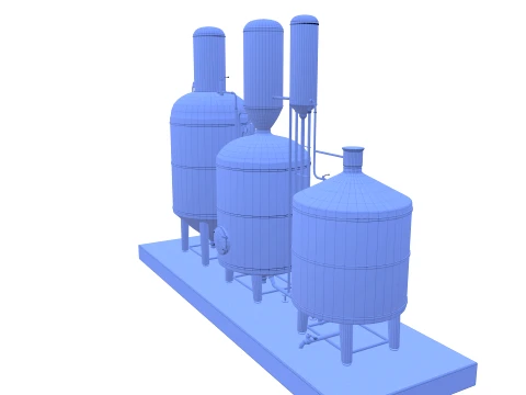 Alcohol distillation tank V2 3D Model