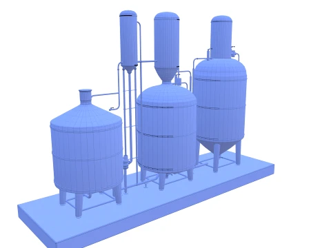 Alcohol distillation tank V2 3D Model