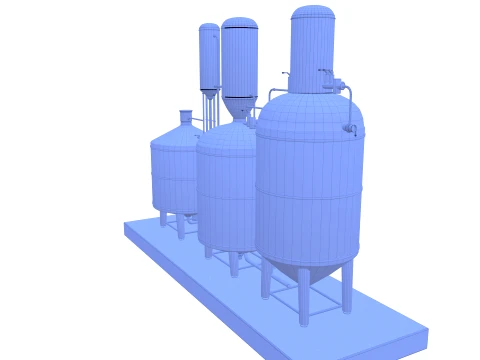 Alcohol distillation tank V2 3D Model