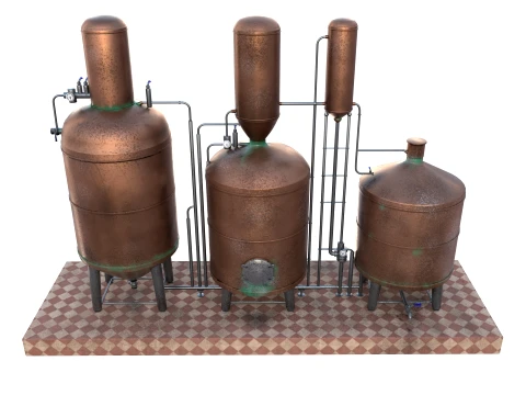 Alcohol distillation tank V3 3D Model