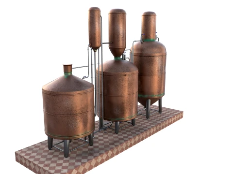 Alcohol distillation tank V3 3D Model