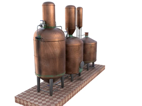 Alcohol distillation tank V3 3D Model