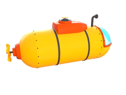 Cartoon Submarine V1 3D Model