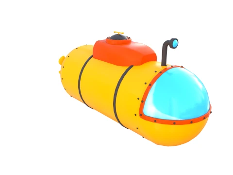 Cartoon Submarine V1 3D Model