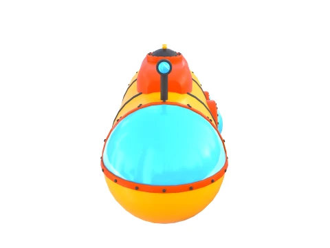 Cartoon Submarine V1 3D Model