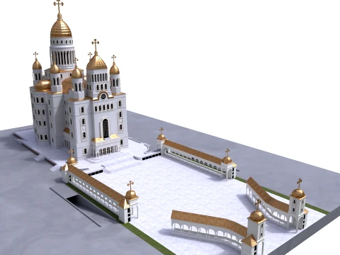 Orthodox Cathedral 3D Model