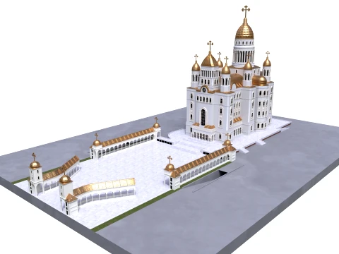 Orthodox Cathedral 3D Model