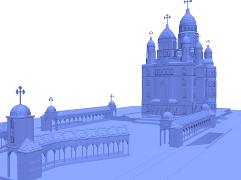 Orthodox Cathedral 3D Model