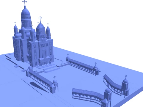 Orthodox Cathedral 3D Model