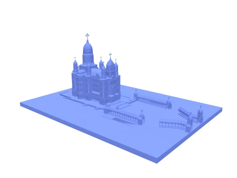 Orthodox Cathedral 3D Model