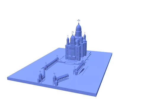 Orthodox Cathedral 3D Model