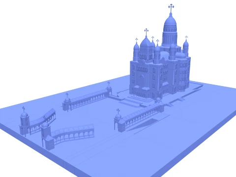 Orthodox Cathedral 3D Model