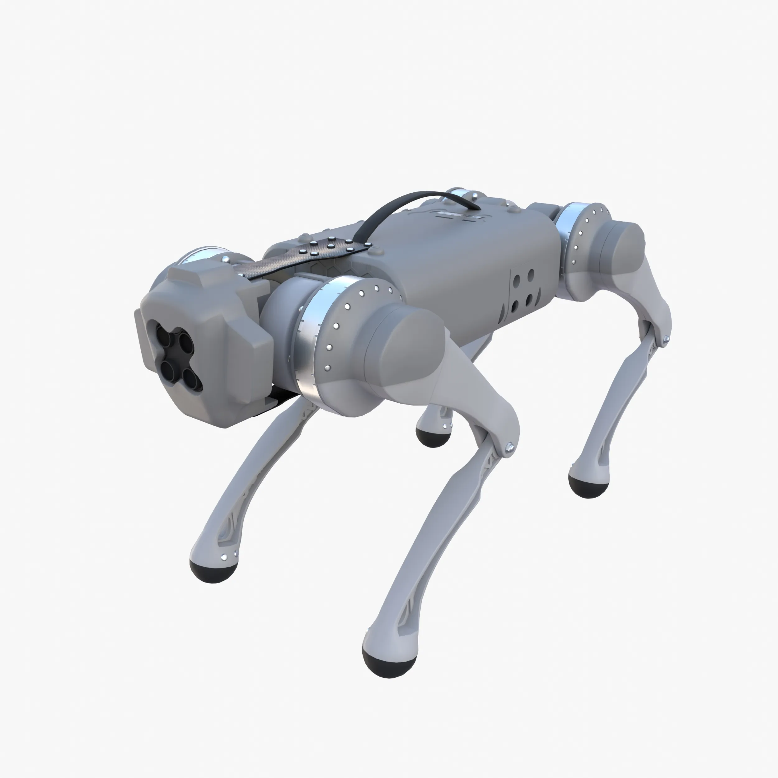 Robot Dog V1 3D Model .c4d .max .obj .3ds .fbx .stl .blend 