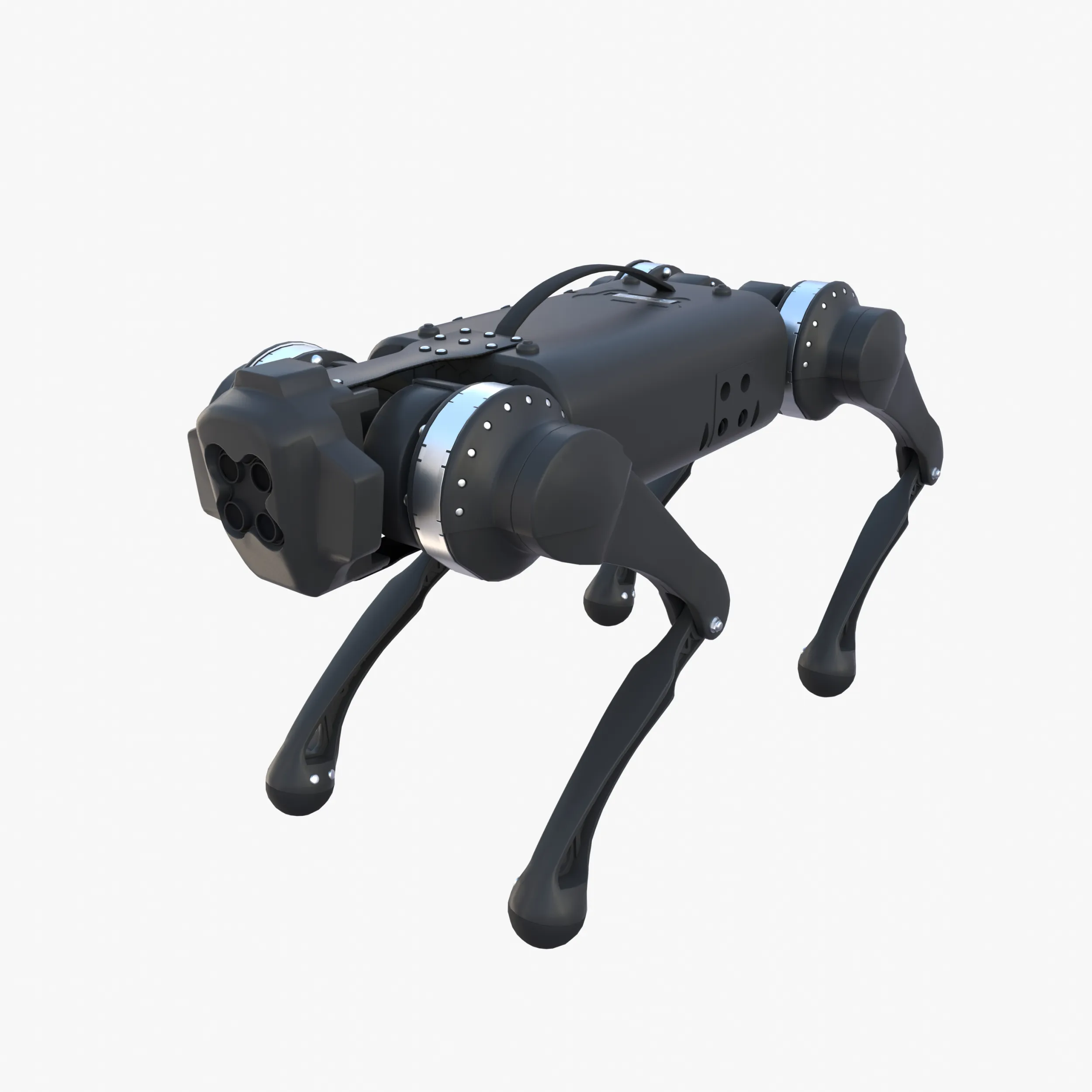 Robot Dog V2 3D Model .c4d .max .obj .3ds .fbx .stl .blend
