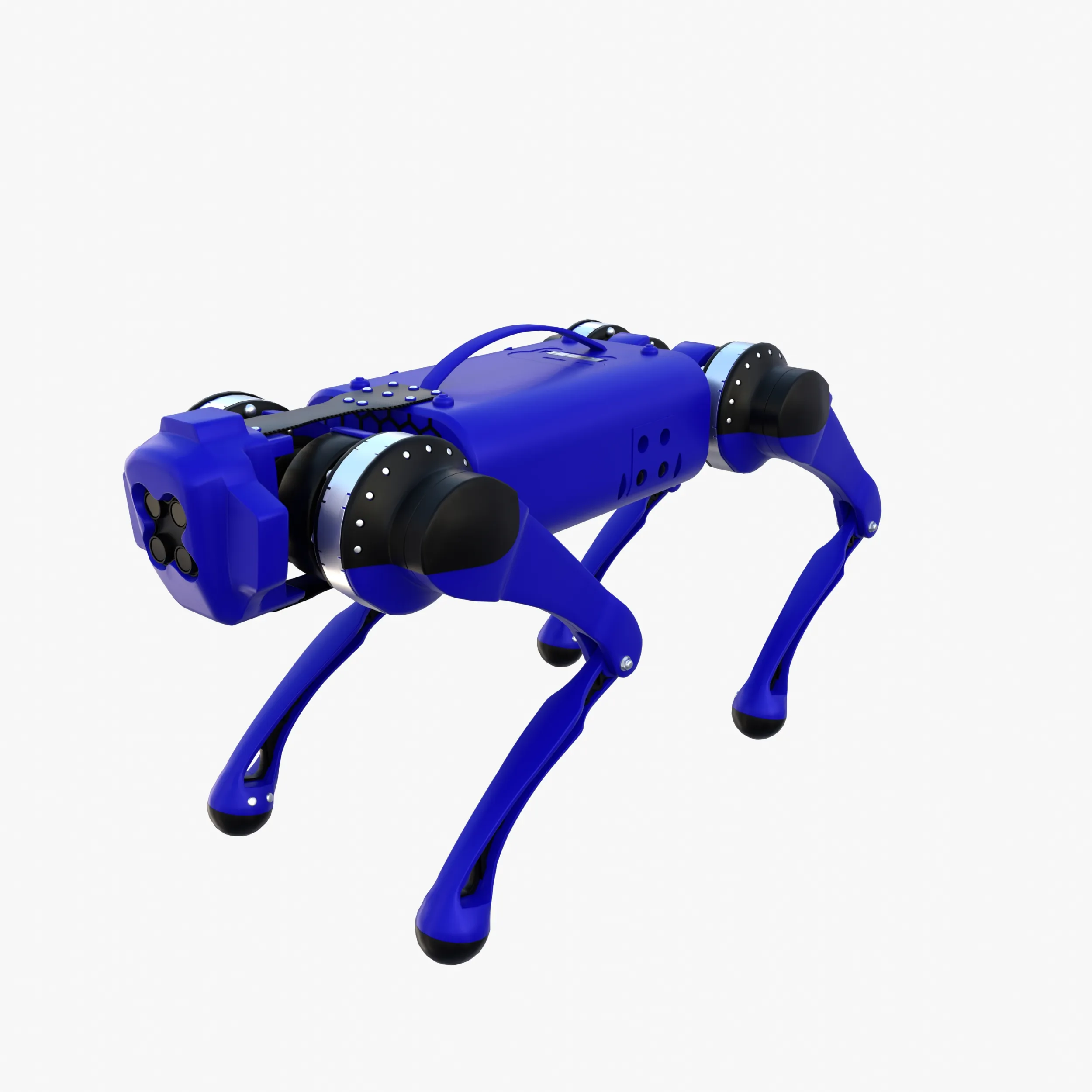 Robot Dog V4 3D Model .c4d .max .obj .3ds .fbx .stl .blend