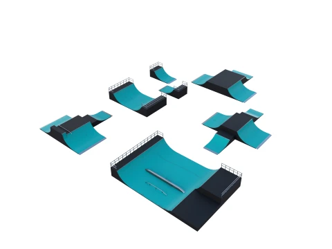 Skate ramp V2 3D Model