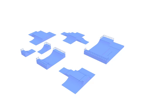 Skate ramp V2 3D Model