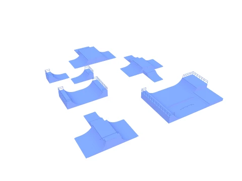 Skate ramp V2 3D Model