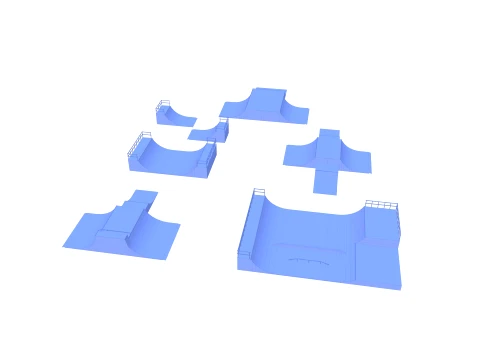 Skate ramp V2 3D Model