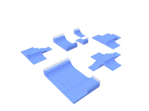 Skate ramp V2 3D Model