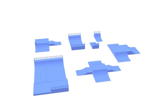 Skate ramp V2 3D Model