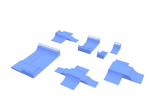 Skate ramp V2 3D Model