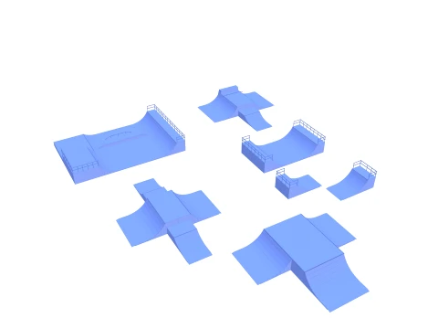 Skate ramp V2 3D Model