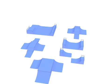 Skate ramp V2 3D Model