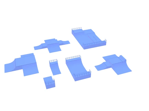 Skate ramp V2 3D Model