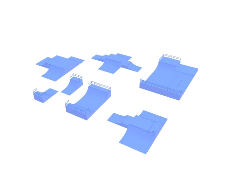 Skate ramp V2 3D Model
