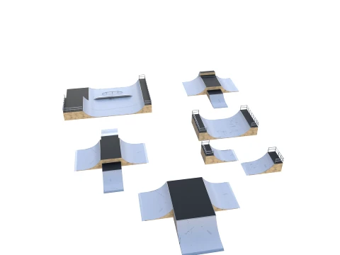 Skate ramp V3 3D Model