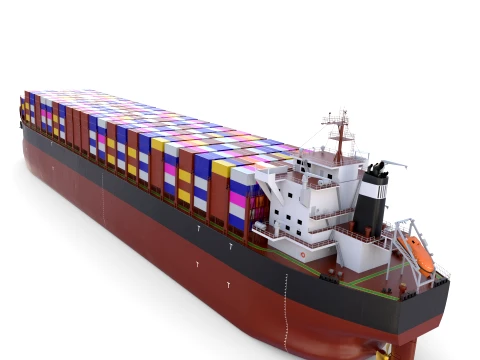 Container Bulk Carrier V1 3D Model