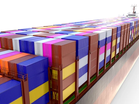 Container Bulk Carrier V1 3D Model