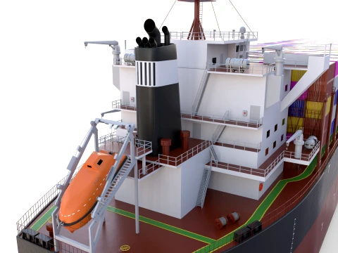 Container Bulk Carrier V1 3D Model