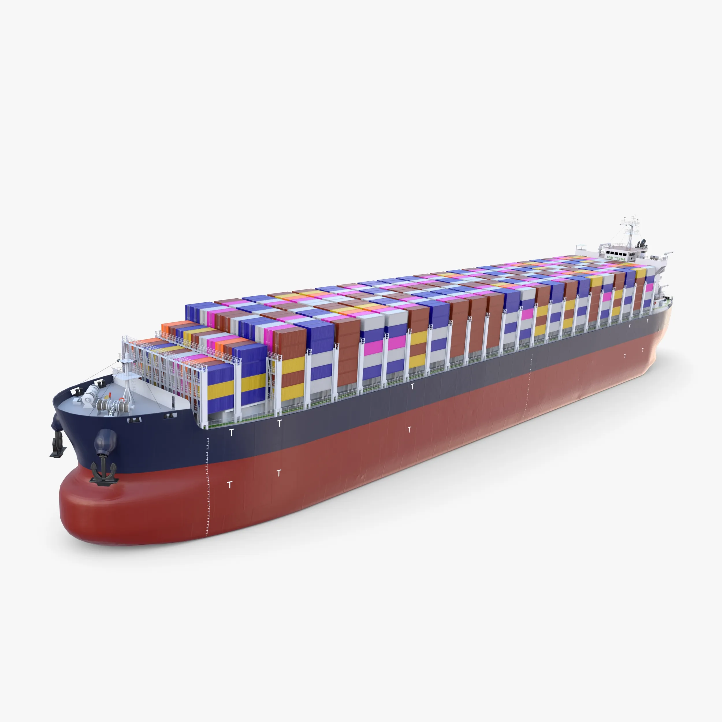 Container Bulk Carrier V2 3D Model .c4d .max .obj .3ds .fbx .stl .blend