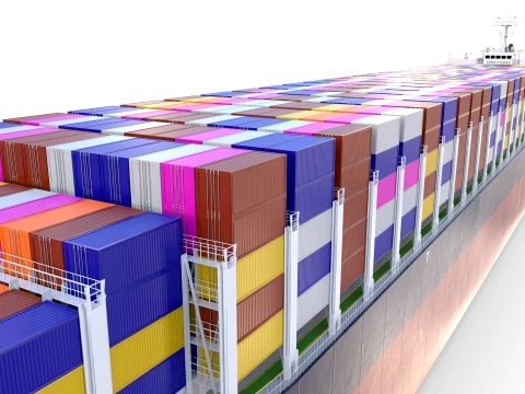 Container Bulk Carrier V2 3D Model