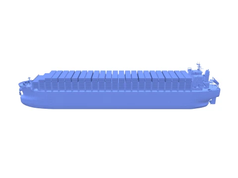 Container Bulk Carrier V2 3D Model