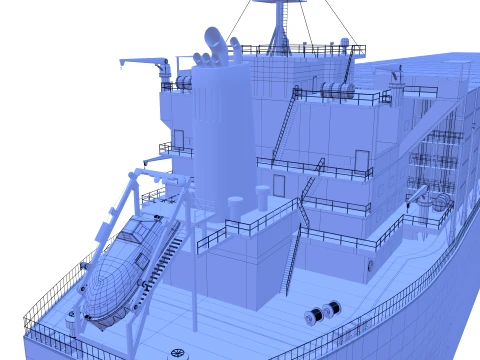 Container Bulk Carrier V2 3D Model